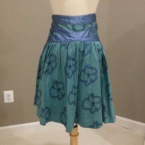 Marc Jacobs floral print full skirt with self-tie 0/2